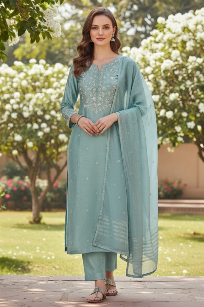 10. Cotton Silk Suit For Day Weddings