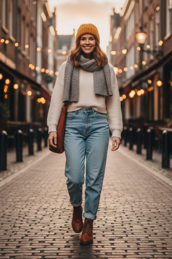 10. Cozy Layers With Knit Sweater