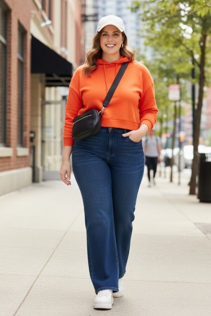 10. Wide Leg Jeans with a Hoodie