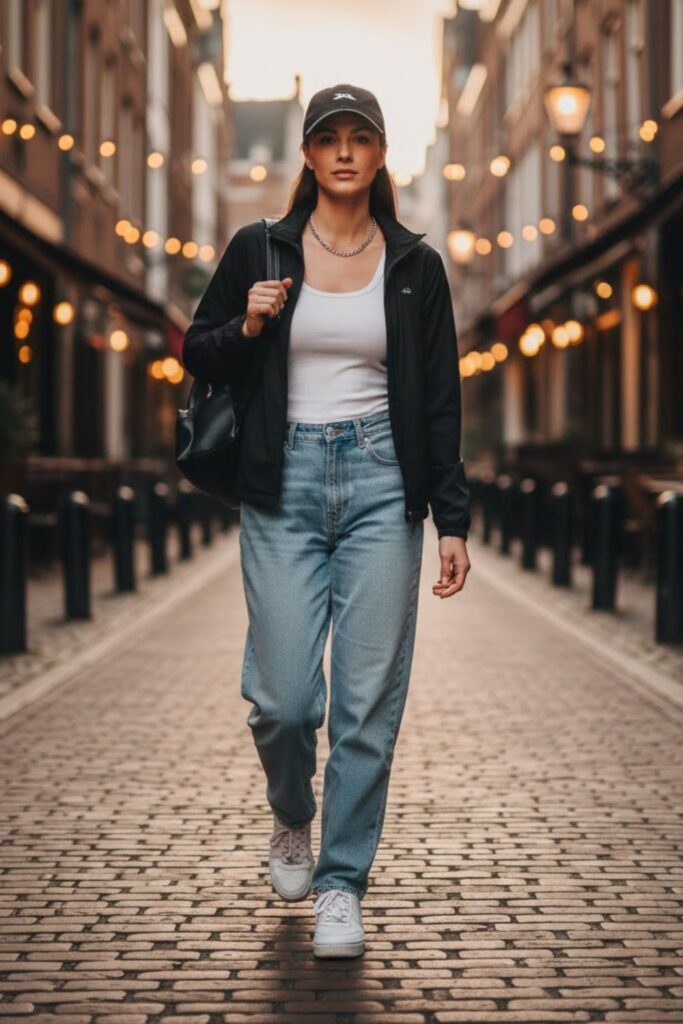 11. Sporty Vibe With Zip Jacket
