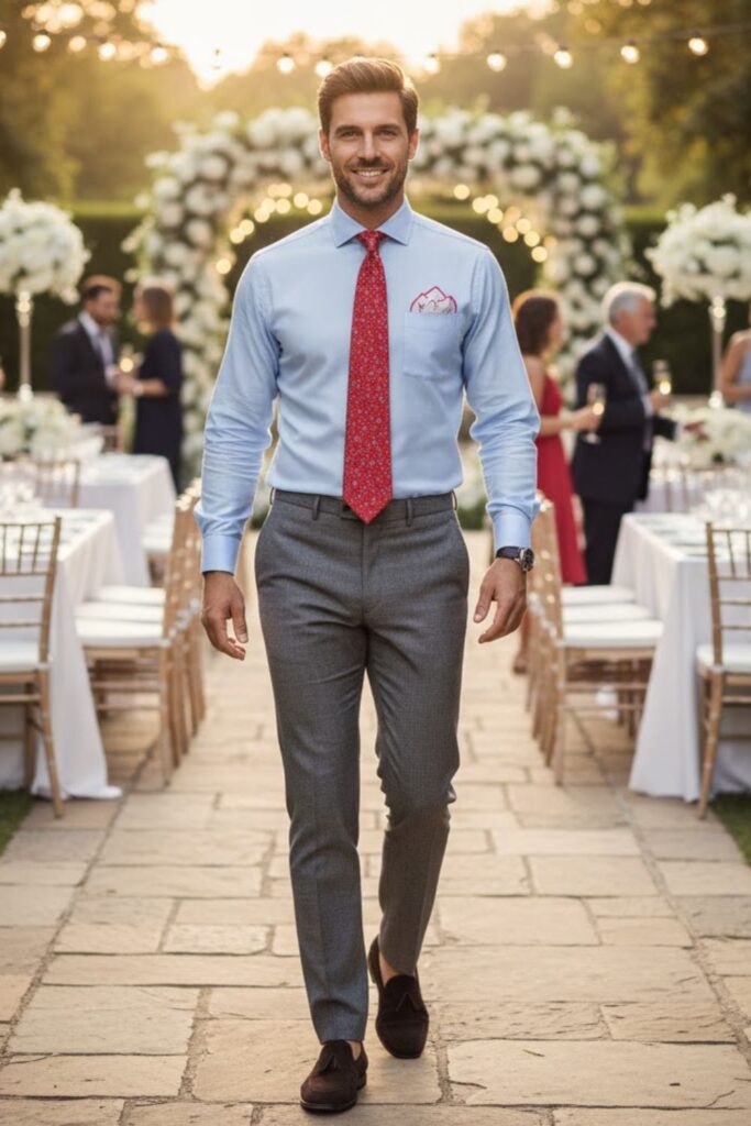12. Casual Dress Shirt With Tailored Trousers