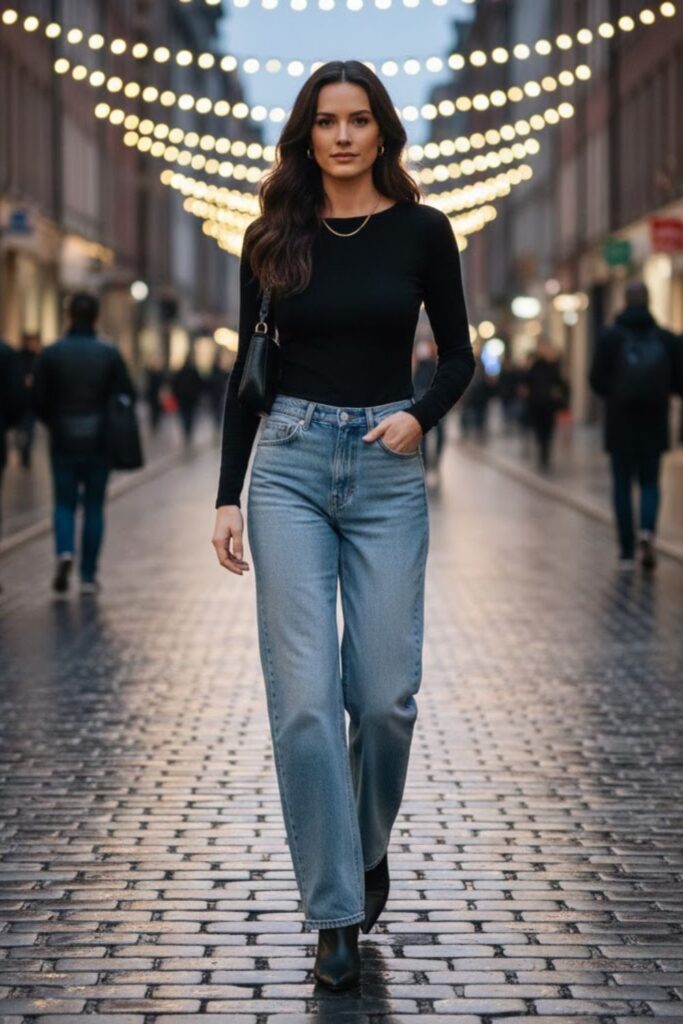 12. Simple Black Top Styling