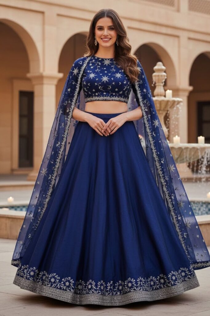 13. Cape Style Lehenga