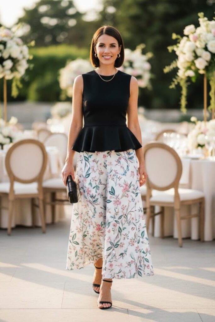 13. Maxi Skirt with Peplum Top