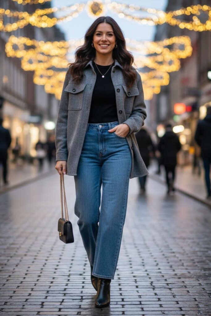14. Casual Shirt Jacket Look