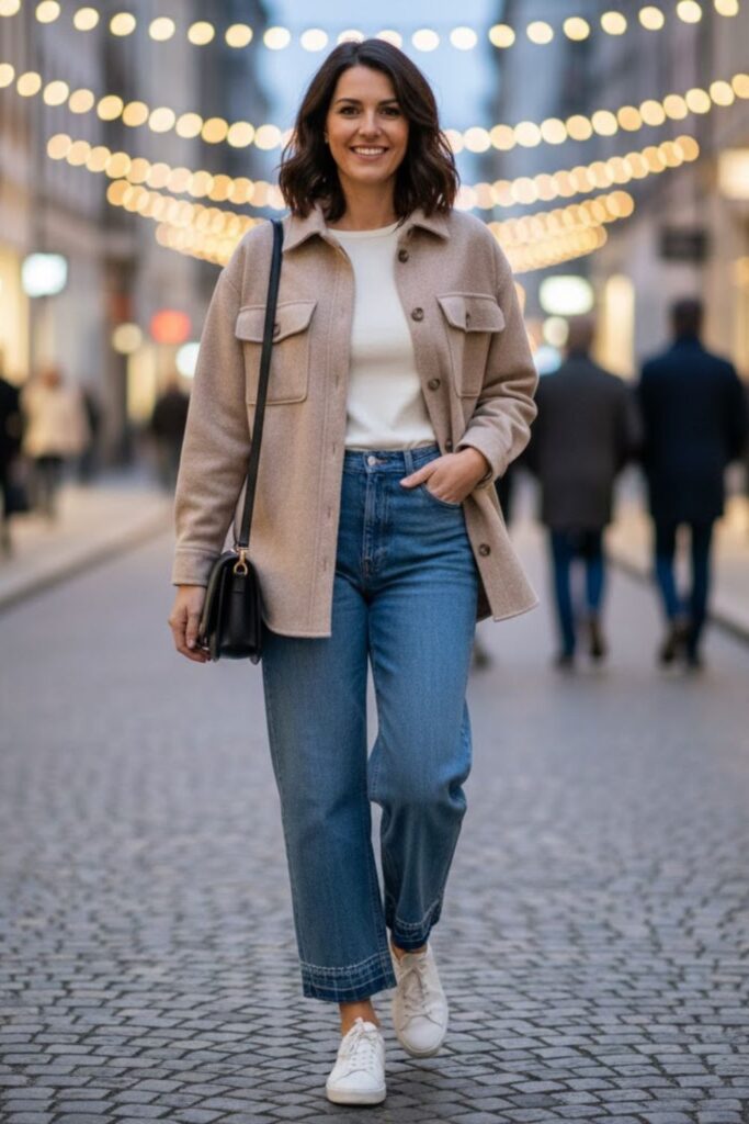 17. Casual Shirt Jacket Look