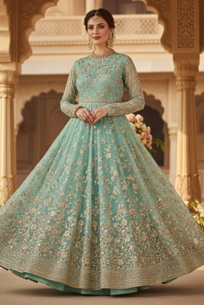 2. Embroidered Anarkali Suit