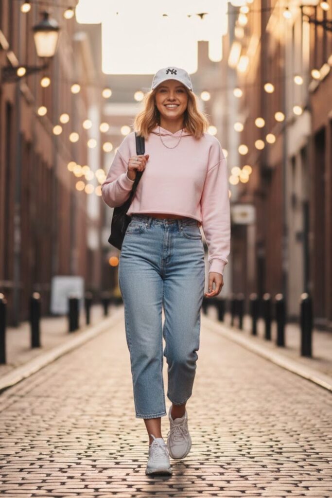 5. Sporty and Stylish With a Cropped Hoodie