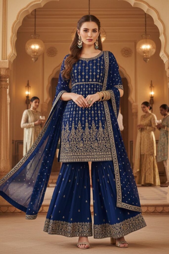6. Sharara Suit With Dupatta