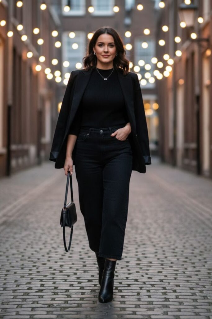 8. Chic Monochrome Ensemble