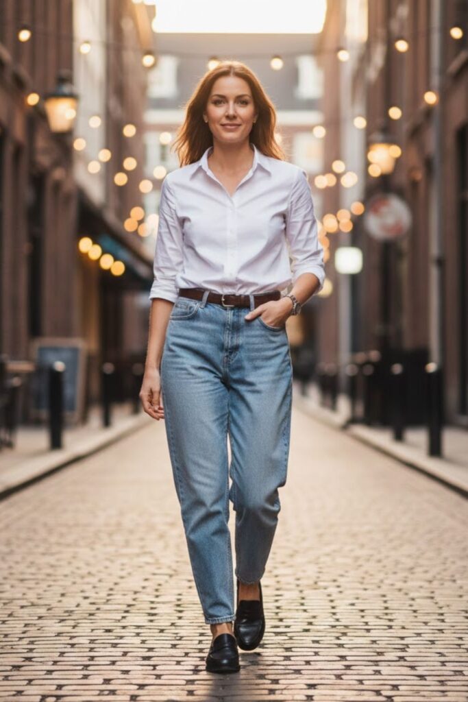 8. Clean Everyday Look With Button-Up Shirt
