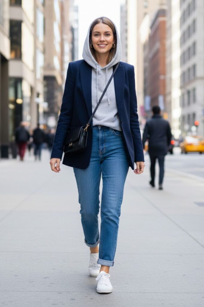 9. Hoodie Under a Blazer