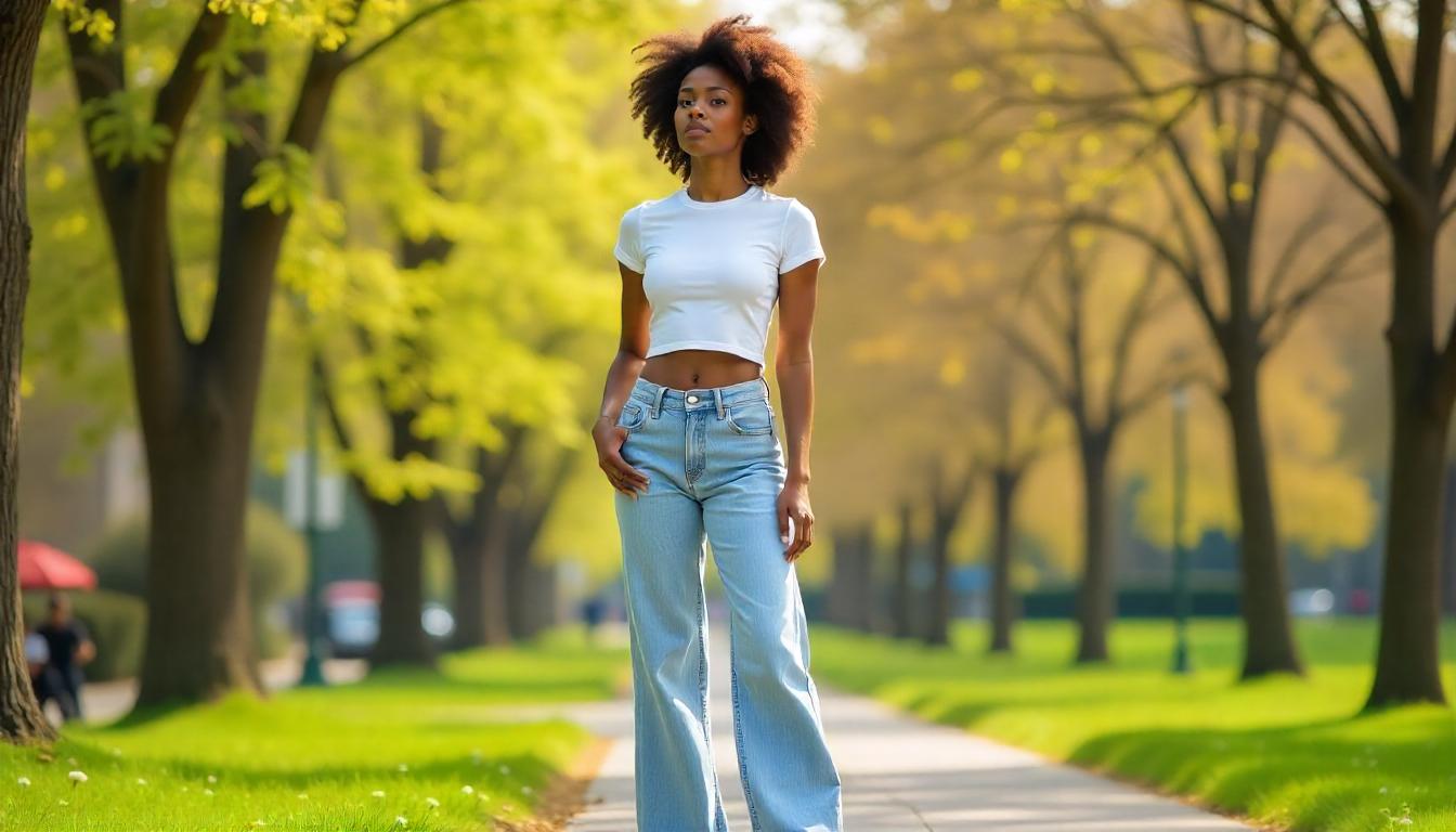 casual wide leg jeans outfits