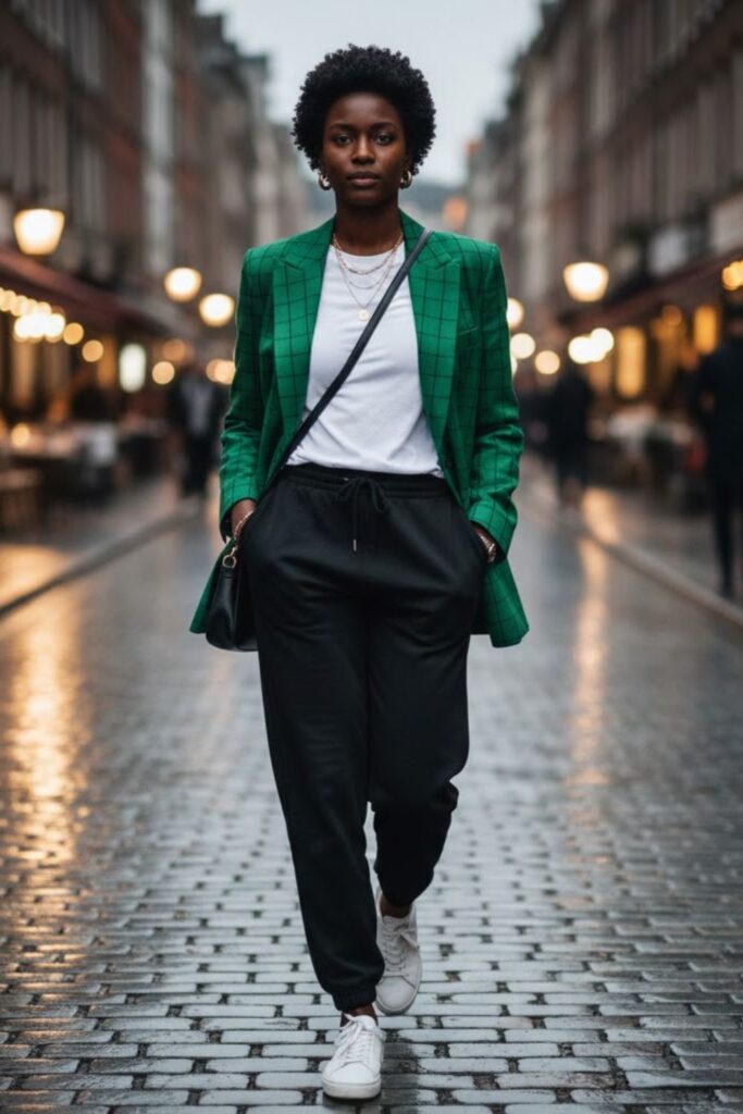 10. Statement Blazer and Minimal Tee