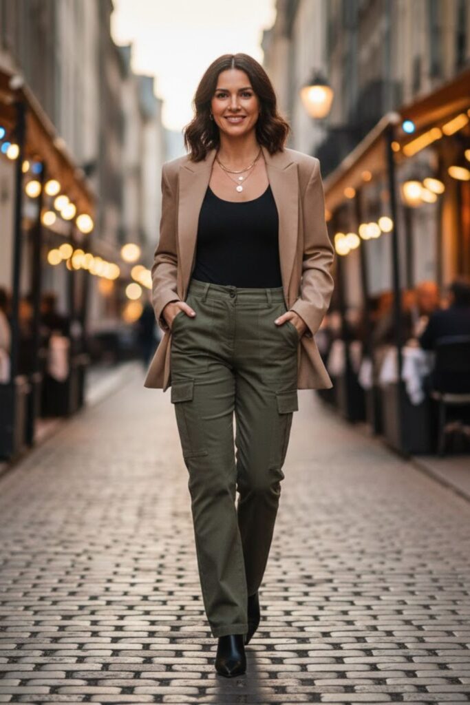 13. Cargo Pants With a Blazer