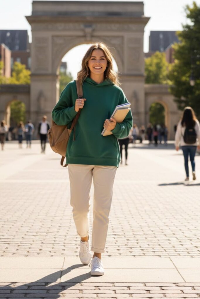 14. Oversized Hoodie with Backpack and Casual Pants