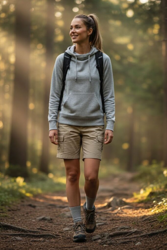 14. Utility Shorts with Lightweight Hoodie
