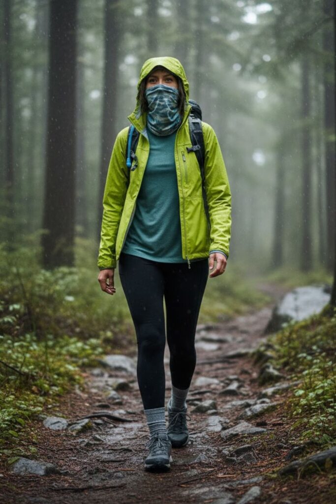16. Layered Leggings with Water-Resistant Shell