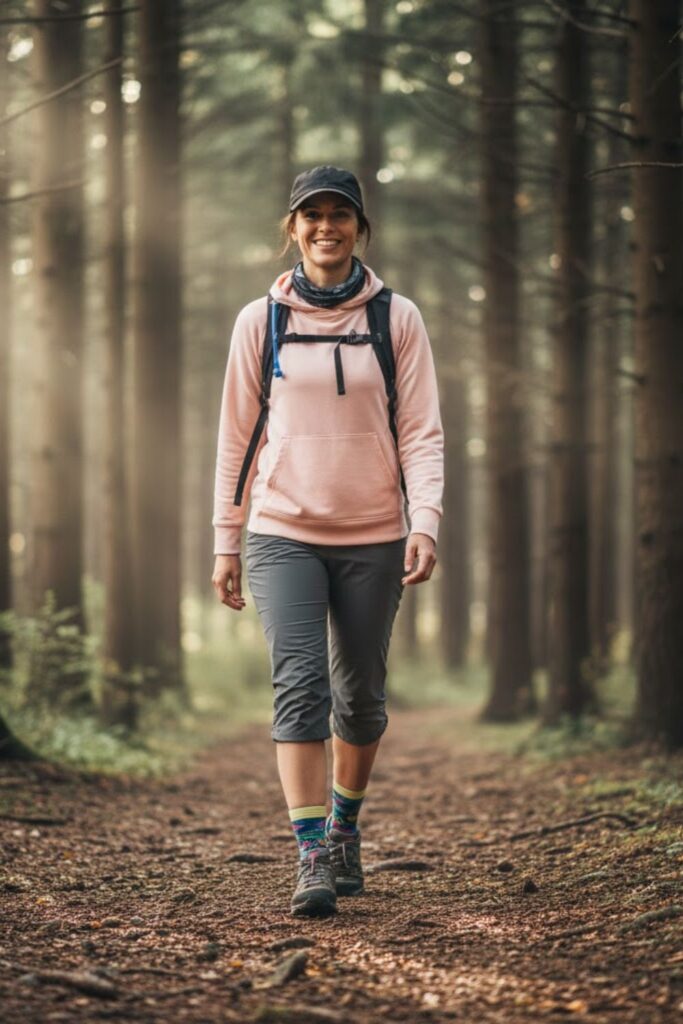 4. Capri Hiking Pants with Breathable Hoodie