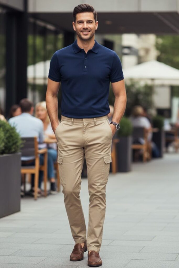7. Cargo Pants With a Polo Shirt