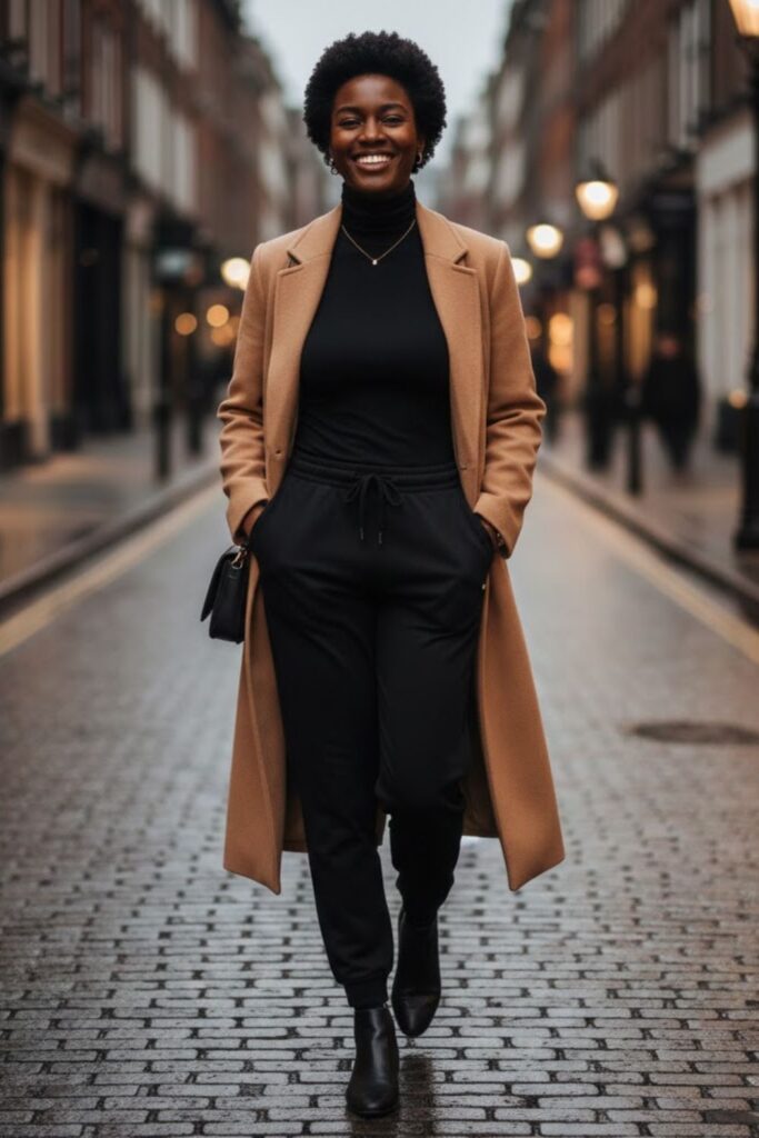 7. Turtleneck and Long Coat