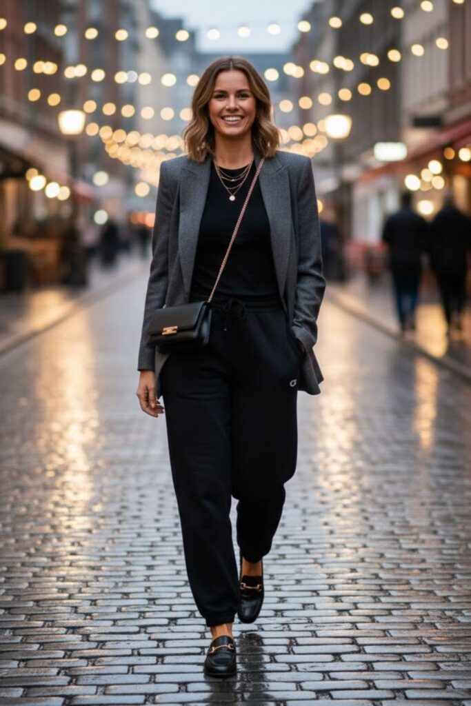 9. Blazer and Sweatpants
