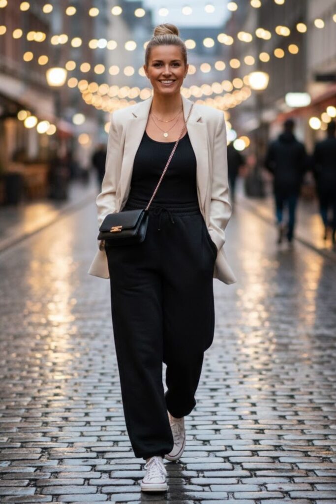 9. Blazer and Sweatpants
