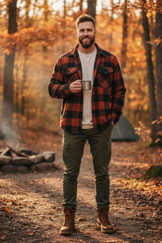 9. Cargo Pants With a Flannel Shirt