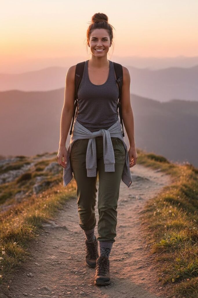 9. Lightweight Joggers with Breathable Tank