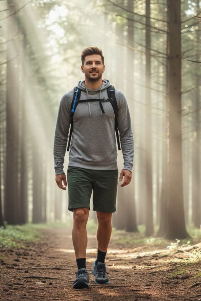 9. Trail Shorts with Lightweight Hoodie