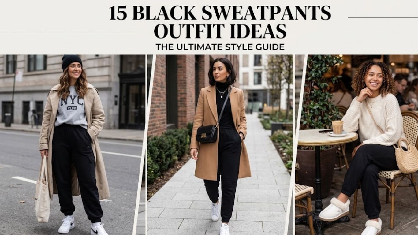 Black Sweatpants Outfit Ideas