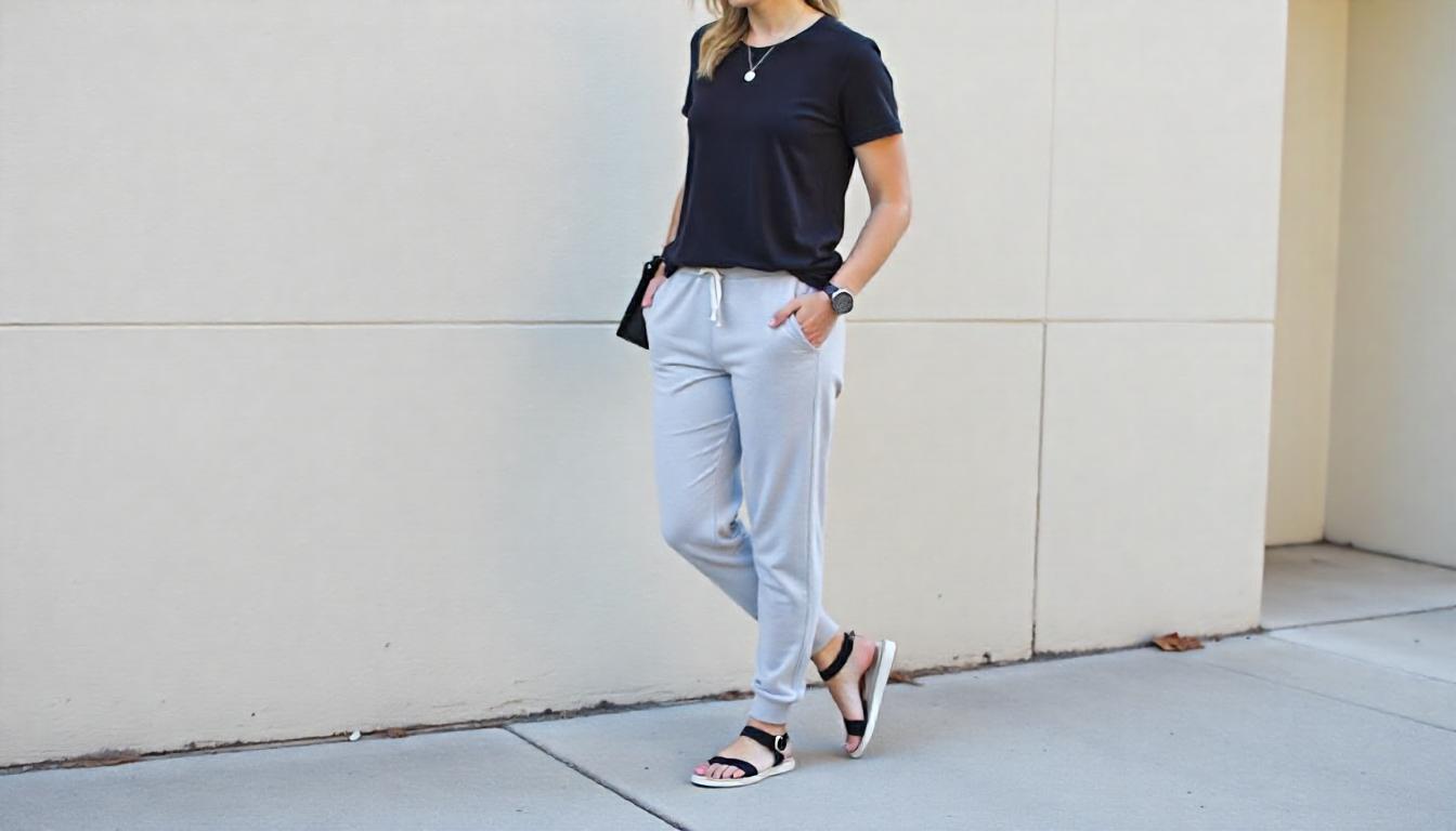 grey sweatpants outfit ideas