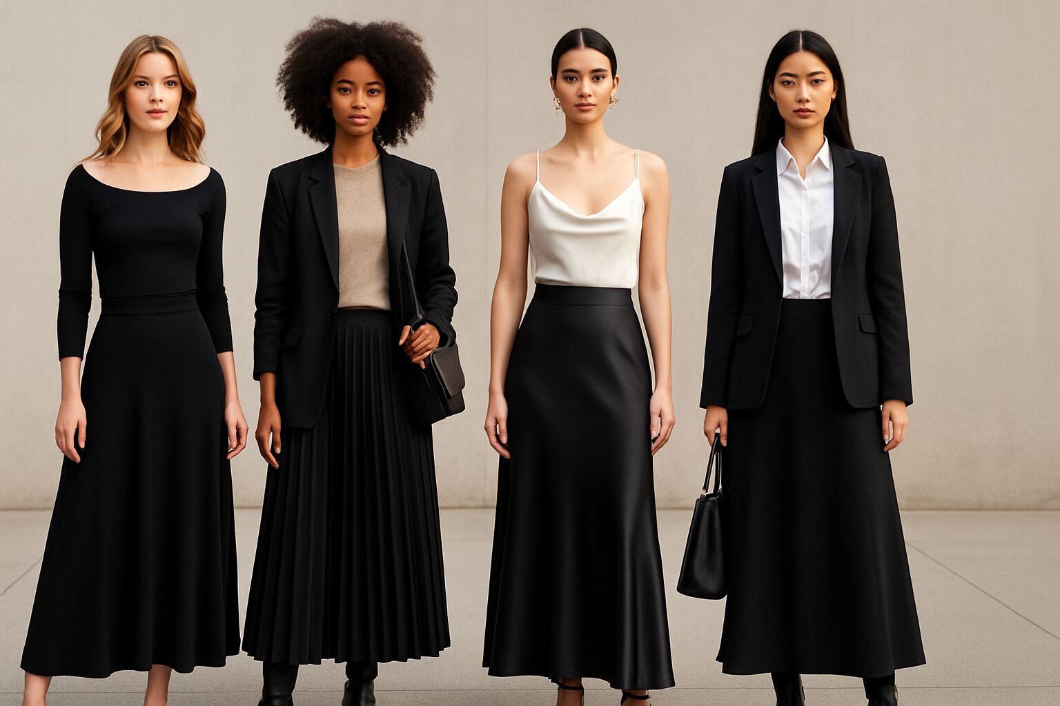 30+ Black Maxi Skirt Outfit Ideas for Every Season and Occasion