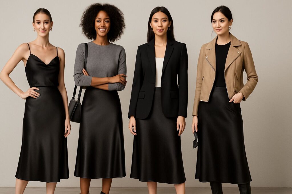 Black Silk Skirt Outfit Ideas for Every Occasion