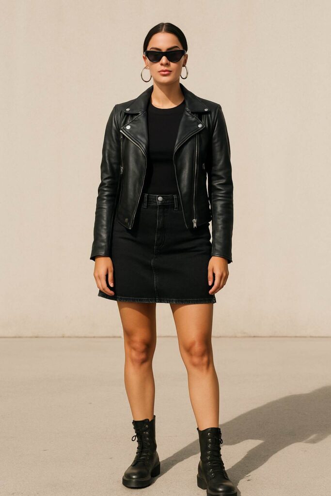 15 Black Denim Skirt Outfit Ideas for Every Season and Style