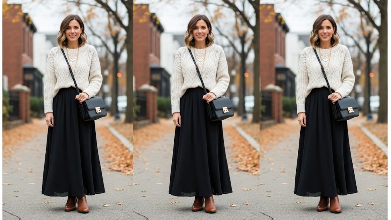 15 Black Maxi Skirt Fall Outfit Ideas to Elevate Your Autumn Wardrobe