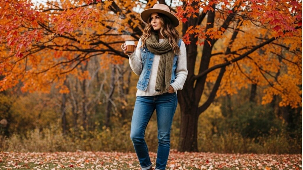 15 Denim Vest Outfit Fall Ideas