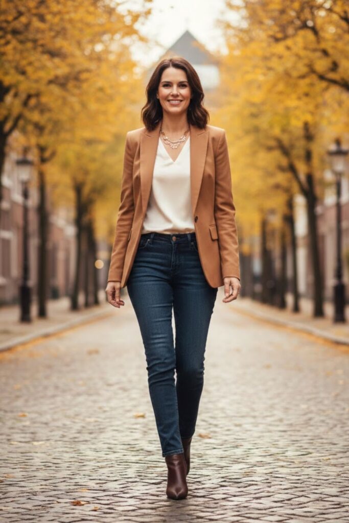 Blazer with Dark Jeans