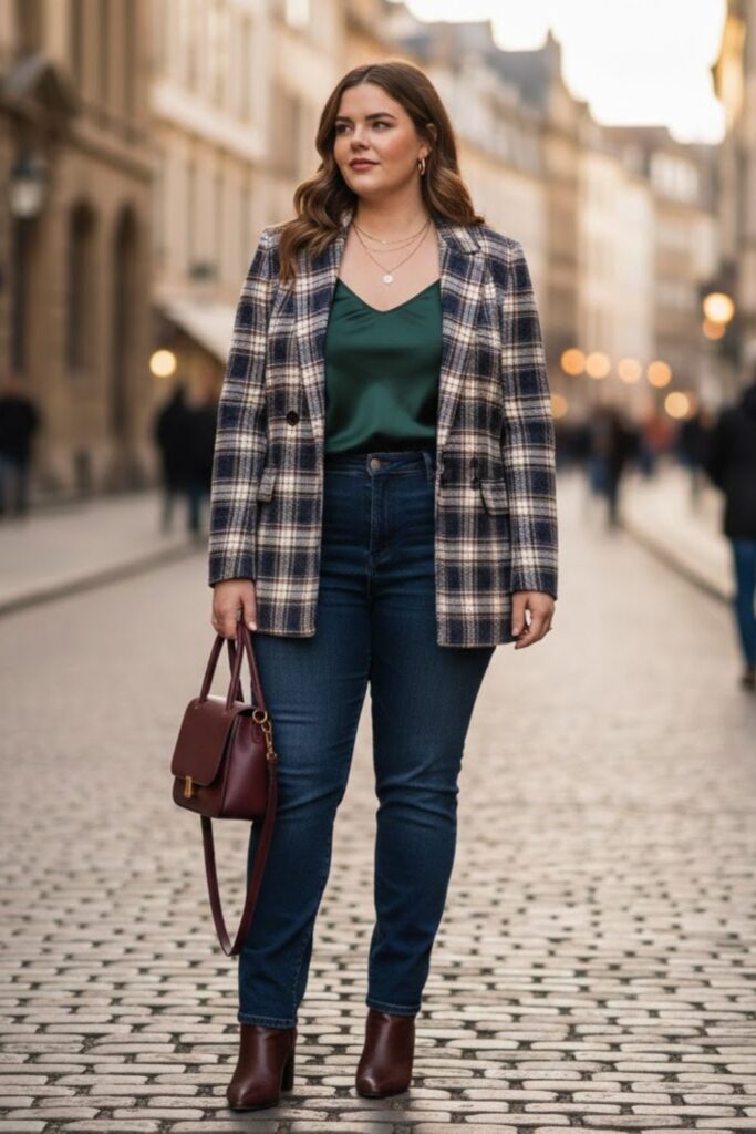 Blazer with Dark Wash Jeans