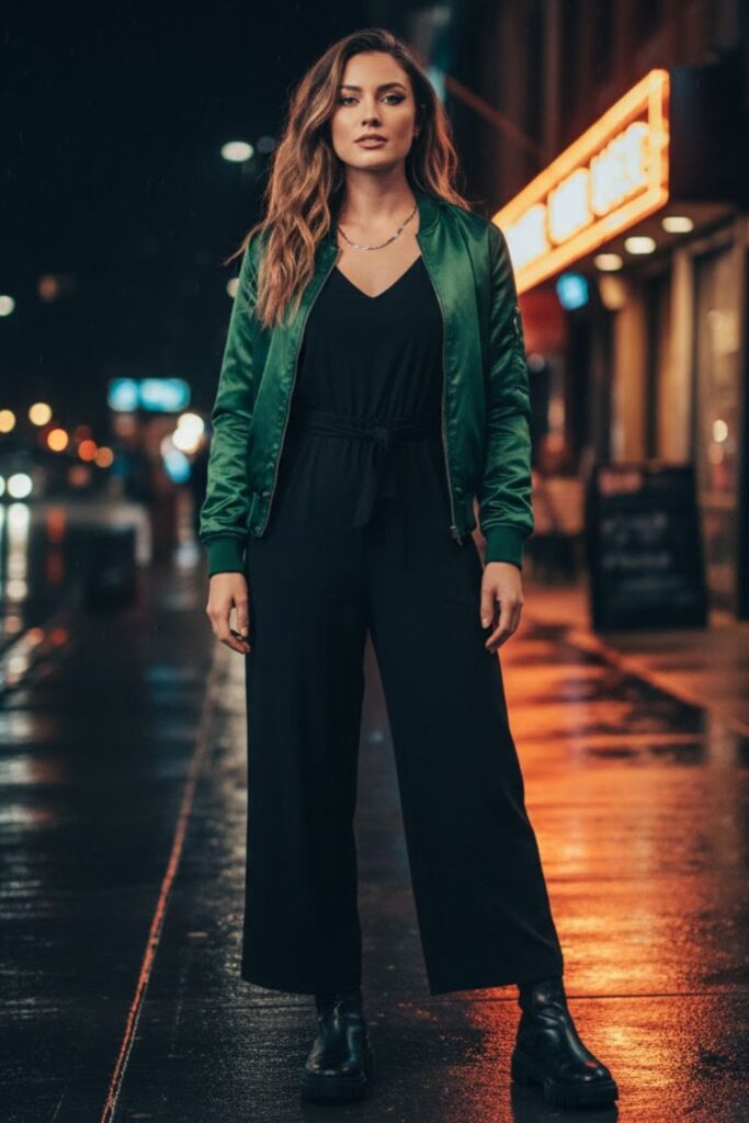Bomber Jacket with Jumpsuit