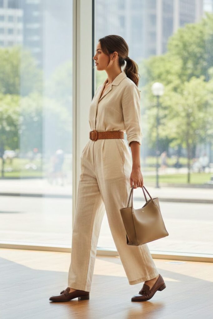 Casual Jumpsuit with Belt