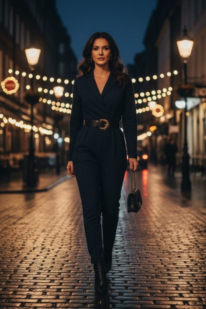 Jumpsuit with Statement Belt