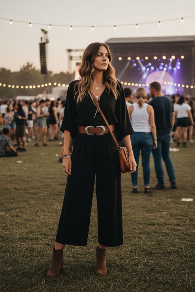 Jumpsuit with Statement Belt