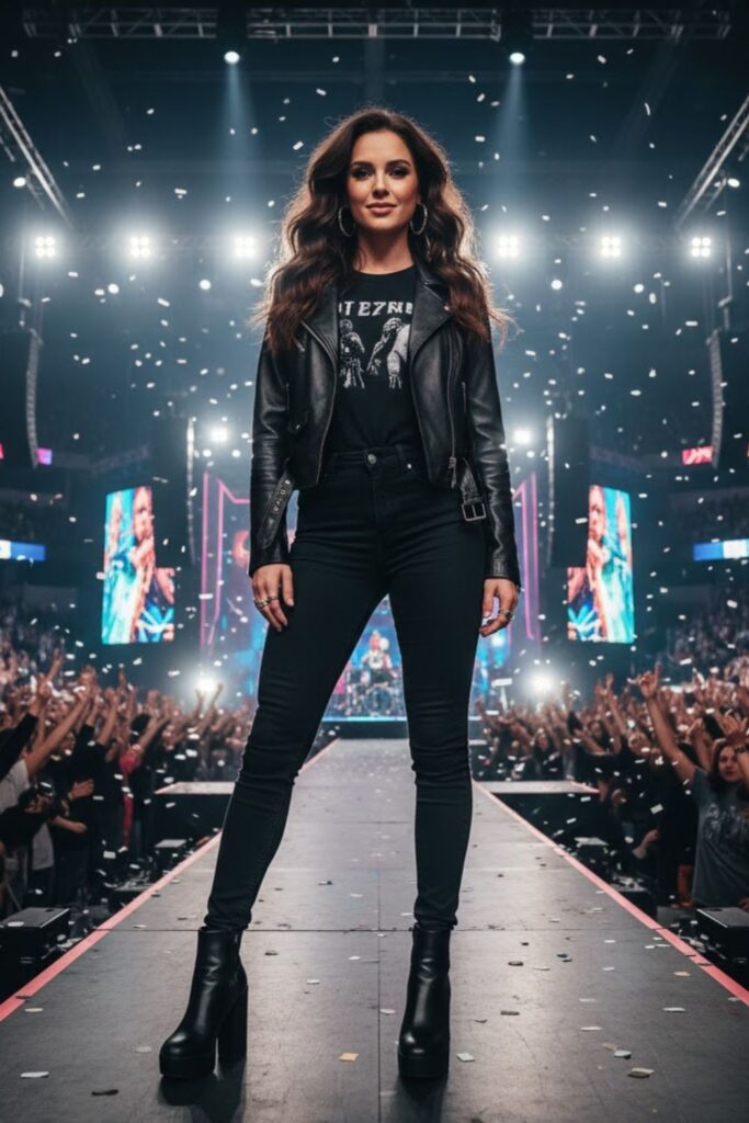 Leather Jacket with Skinny Jeans