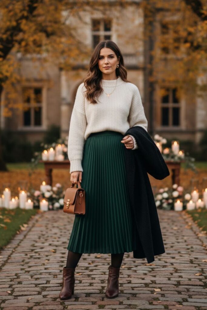 Midi Skirt with Sweater