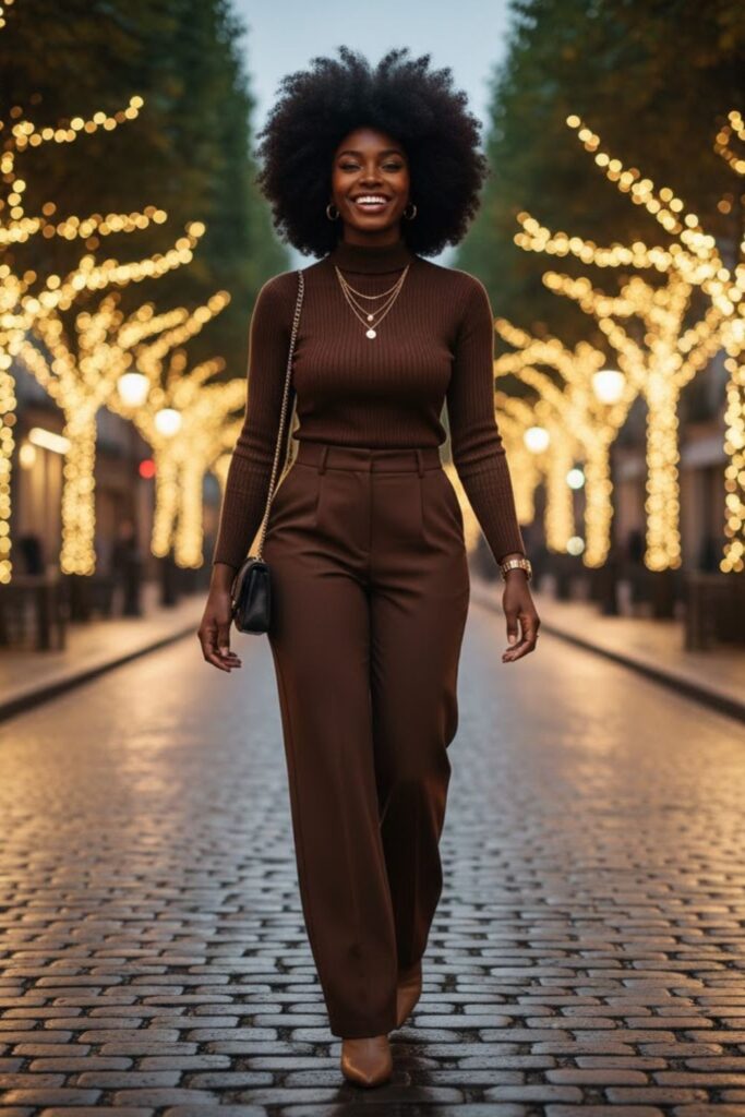 Monochrome Chocolate Brown Look