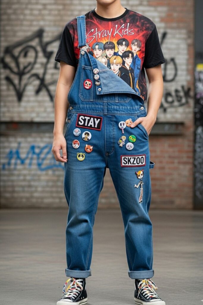 Overalls with a Statement Tee
