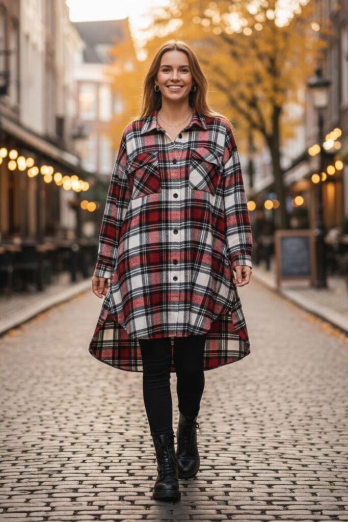 Oversized Flannel with Leggings