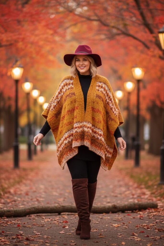 Poncho with Leggings
