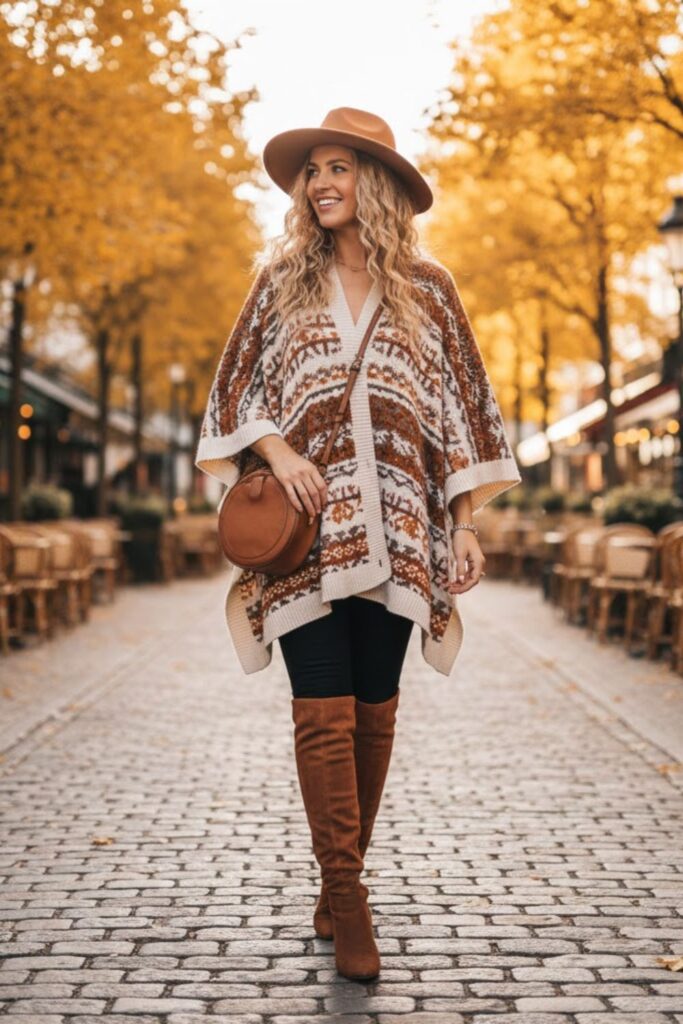 Poncho with Leggings